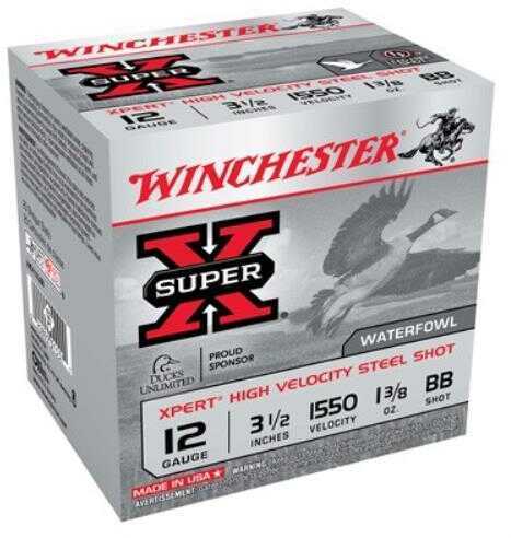 12 Gauge 25 Rounds Ammunition Winchester 3 1/2" 1 3/8 oz Steel #BB