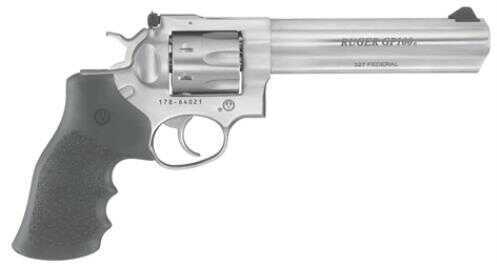 Ruger GP100 Standard Round Revolver Single/Double 327 Federal Magnum 6" 7 Black Hogue Monogrip Grip Stainless Steel 1764