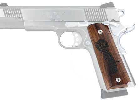 Hogue Colt & 1911 Government Grips Pau Ferro, Ambidextrous Safe Cut Gunsmoke 45349