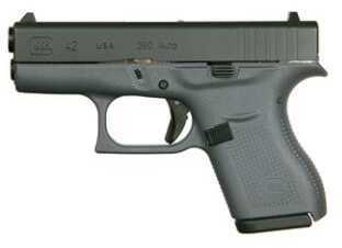 Glock Semi-Auto Pistol G42 380 ACP 6+1 Rounds 3.25" Barrel Gray Fixed Sights With Two Mags