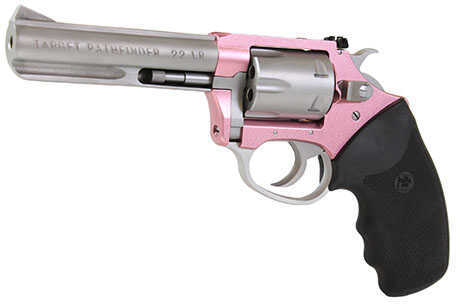 Charter Arms Target Pathfinder <span style="font-weight:bolder; ">Pink</span> Lady Revolver .22 LR 4" Barrel 6 Rounds Black Grips Two Tone Pin