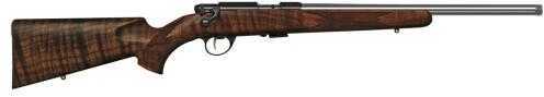 Anschutz 1710 HB AV Stainless Steel Rifle Match 54 Action 22LR 18" Threaded Barrel No Sights Classic Walnut Stock