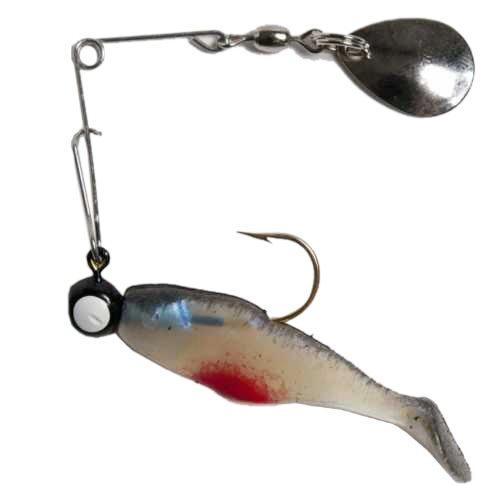 Betts Pogy Shad Spin nickel 1/8 12/cd Pearl 023SH-3N