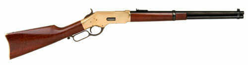 Cimarron 1866 Carbine Rifle 22 LR 19" Round Barrel 10-Round Capacity Brass Standard Blue Finish Walnut Stock CA200