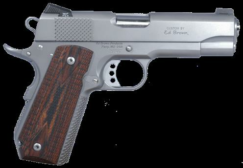 Ed Brown KCss Kobra Carry Single Action Only 45 ACP 4.2" Barrel 7+1 Rounds Laminated Wood Grip Stainless Steel