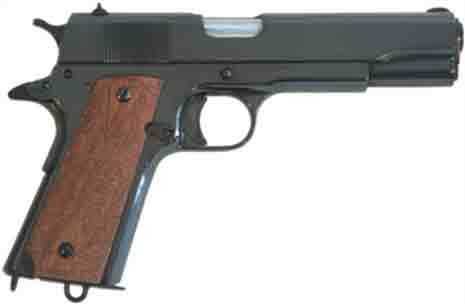 Cimarron 1911A1 Standard 45 ACP 5" Barrel Fixed Sights 8 Round Walnut-Checkered Grip Parkerized Finished Semi Automatic Pistol