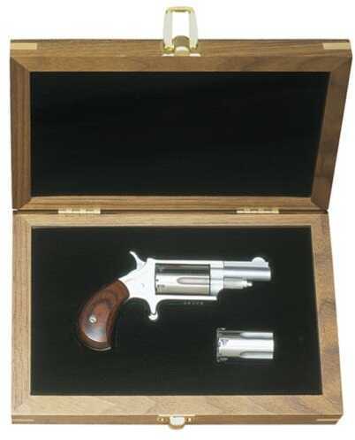 North American Arms Mini Revolver 22 Long Rifle And 22 Mag Walnut Display Case High Polished 5 Round Pistol