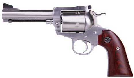 Ruger Bisley 480 Stainless Steel 4-5/8" Barrel 5 Round Adjustable Sight Wood Grip Non-Fluted Cylinder Revolver 0872