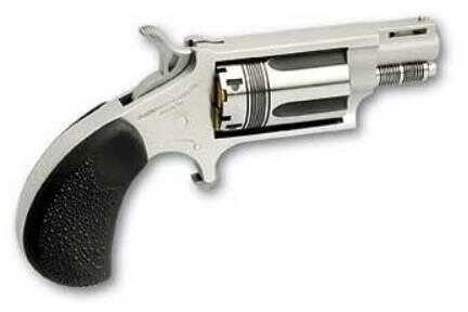 North American Arms WASP Snub Revolver Micro Compact 22WMR 1.125" Barrel Stainless Steel Rubber Grip 5 Round