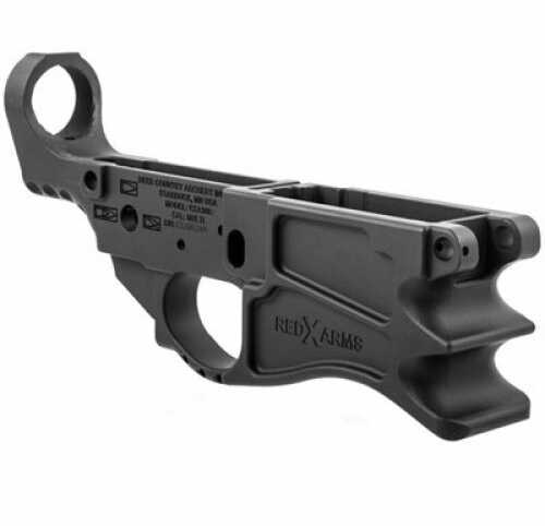 Lower Reveiver Red X Arms Style 308 Stripped Receiver (Finger Grooves)