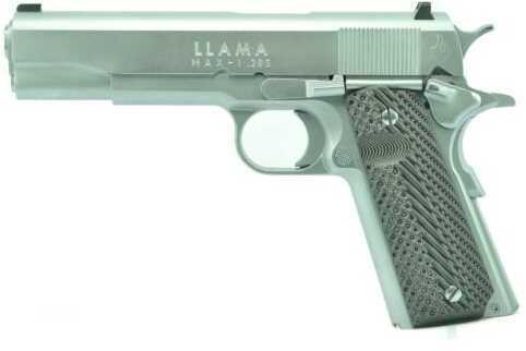 Llama LM138SC 1911 Max-1 38 Super Automatic 5" Barrel 9 Round Hardwood Grips Chrome Finish Semi Auto-Pistol