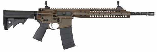 LWRC Rifle IC-A5 5.56mm NATO/223 Remington 16.10" Barrel Short Stroke Piston Patriot Brown Finish Compact Adjustable Stock 30 Round Mag Semi-Automatic