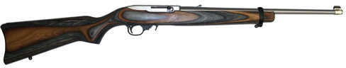 Ruger Rifle 10/22 Standard Carbine 22 Long 18.5" Barrel Stainless Steel /Black/Brown Laminate