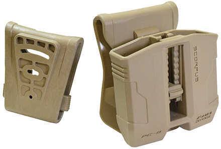 Double Magazine Pouch Paddle/Belt, for Glock 9mm/.40, Flat Dark Earth