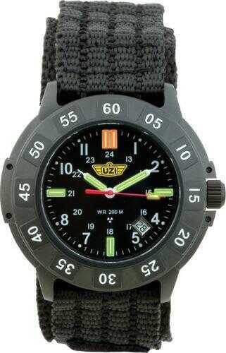 UZI Protector Tritium H3 Watch With Nylon Strap - Black