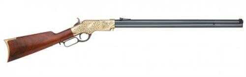 Taylor Uberti 1860 Henry Rifle 45 Colt 24.25" Octagonal Barrel 13+1 Laser Engraved Brass Receiver Blued Finish Walnut Stock