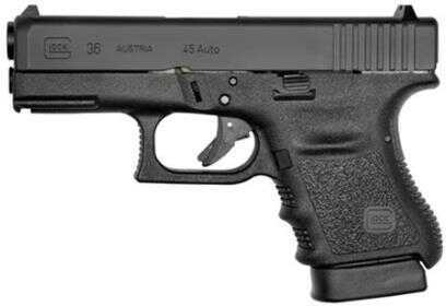 Glock 36F Grains 45 ACP Fixed Sights 3.78" Barrel 6 Round Matte Black Finish Semi Automatic Pistol