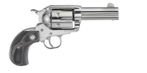 <span style="font-weight:bolder; ">Ruger</span> Revolver Vaquero Birdshead 357 Magnum 3.75" Barrel Stainless Steel Black Laminate Grip