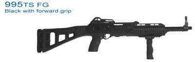Hi-Point Firearms Semi-Automatic Rifle Carbine TS (Target Stock) 995TS 9mm 16.5" Barrel 10 Rounds Black with Forward Grip
