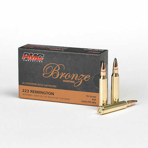 223 <span style="font-weight:bolder; ">Remington</span> 20 Rounds Ammunition PMC 55 Grain Soft Point