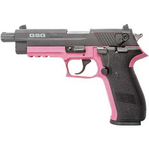 ATI GSG FireFly Semi Automatic Pistol 22 Long Rifle 4.9" Barrel 10 Round Capacity Black Polymer Grip With Pink Frame