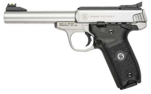 Smith & Wesson SW22 Victory Pistol 22 LR 5.5" Barrel Stainless Steel Adjusatble Fiber Optic Sights 10 Round