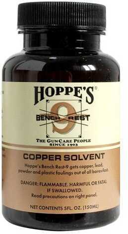 Hoppe's Bench Rest No. 9 Liquid 4Oz Copper Solvent Glass Container Br904