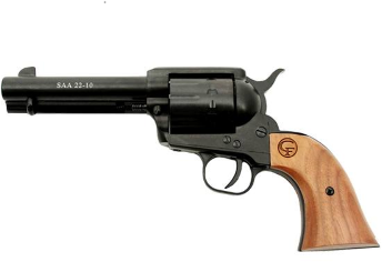 Chiappa Firearms Revolver 1873-22 Revovler 22LR 4.75" Blued Barrel Wood Grip 340.053