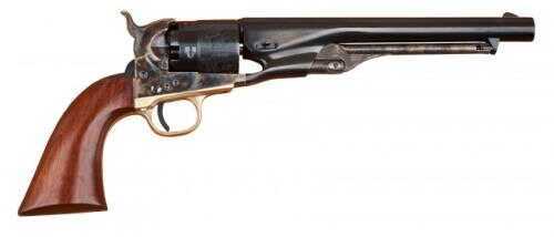 Cimarron 1860 Army Military Percussion Revolver 44 Caliber 8" Barrel Color Case Hardened Brass Walnut Grip Standard Blued Finish