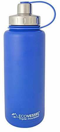 EcoVessel Vessel Boulder Insulated Water Bottle Blue 32 oz