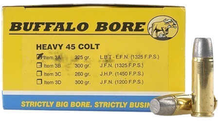 Buffalo Bore Ammunition Heavy 45 Colt 325 Grains Hard Cast LBT-LFN (Per 50) 3A/50