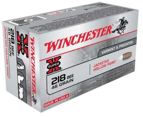 218 BEE 50 Rounds Ammunition Winchester 46 Grain Hollow Point