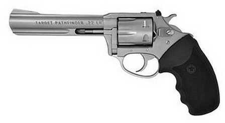 Charter Arms 22 Pathfinder Revolver 22 Long Rifle Target 5" Barrel Stainless Steel Full Rubber Grip 6 Round 72250
