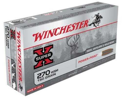270 WSM 20 Rounds Ammunition Winchester 150 Grain Soft Point