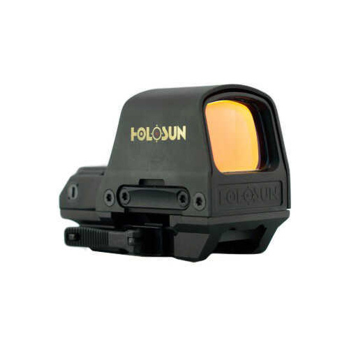 Holosun Reflex Sight 1x, Selectable Reticle, Solar/Battery, Weaver-Style QR Mount, Matte Black Md: HS510C