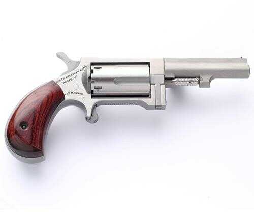 North American Arms SW250 Mini-Revolver Sidewinder 22 Mag 2.5" Barrel 5 Round Stainless Steel Wood Grip