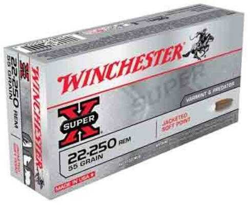 22-250 Remington 20 Rounds Ammunition Winchester 55 Grain Soft Point