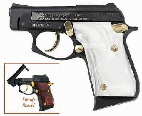 Taurus PT25 25 ACP 2.75" Barrel 9+1 Round (Blued with Gold and Pearl) Semi Automatic Pistol 1250031PRL