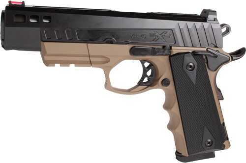 Click to see larger image. American Tactical Imports ATI HGauge FXH-45 Hybrid 45 ACP 5" Barrel Fixed Sight 8 Round Flat Dark Earth Frame Black Polymer Grip Semi Automatic Pistol