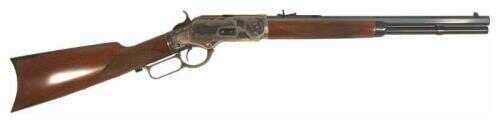 Cimarron 1873 Saddle Shorty 45LC 18" Barrel Color Cased Blued Finish Walnut Stock Rifle