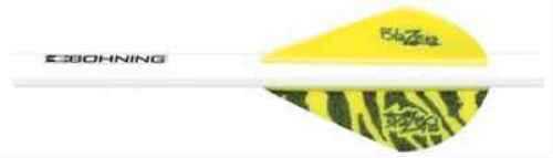 Bohning Archery Blazer Shrink Fletch Yellow Tiger/White 101001YT