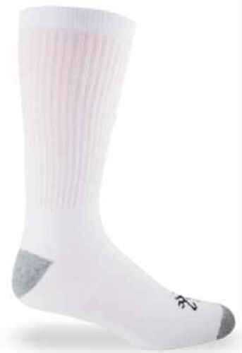 Carolina Hosiery Mills Browning Socks Cotton Crew White Large 3Pr 39044