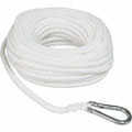 Boatersports Sports Anchor Line 1/4X50ft w/Hook Poly Hollow Braid Md#: 52995 Color white