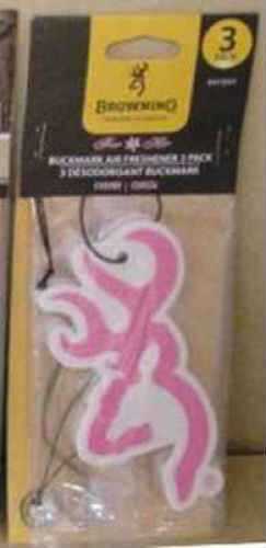 Click to see larger image. Signature Products Group SPG Apparel Browning Air Fresheners Cherry - Pink Buckmark - 3pk BBAF3009