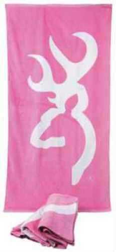 Signature Products Group SPG Apparel Browning Beach Towel Pink And White GT4038