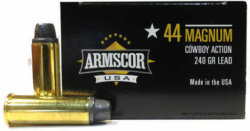 44 Rem Magnum 50 Rounds Ammunition Armscor Precision Inc 240 Grain Semi-Wadcutter