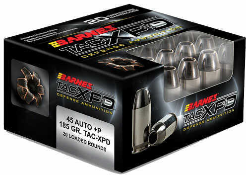 45 ACP 20 Rounds Ammunition Barnes 185 Grain Hollow Point