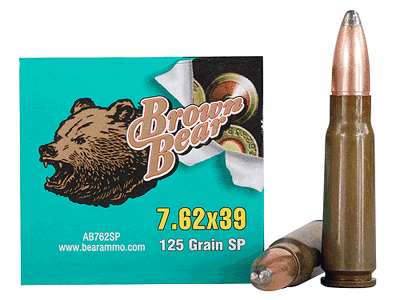 Bear Ammunition 7.62X39 125 Grains SP Poly Case 500 Round Case AP762SP