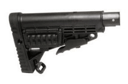 CAA Stock Fits AR Rifles with Tube Assembly and Compartment/Rail Black CBST