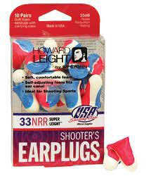 Howard Leight Industries USA Shooters Ear Plugs 10 Pack Red/White/Blue Md: R01891